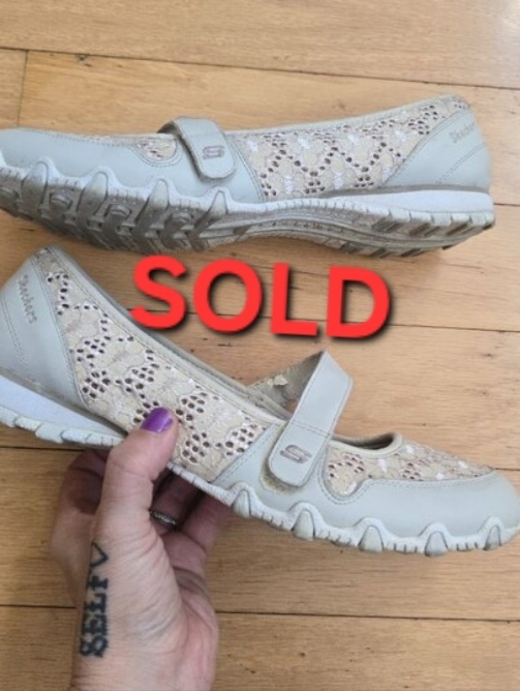 Whimsy Monochrome Cream Sporty Mary Jane Sneakerina | Wms 9.5